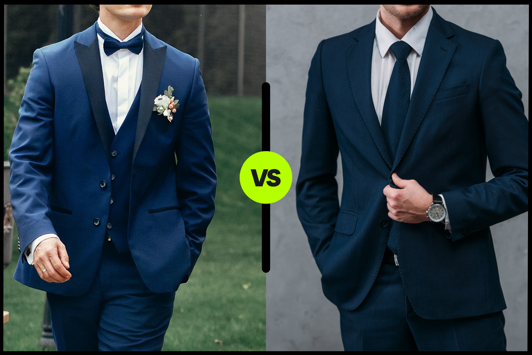 Royal blue vs Navy blue Suit
