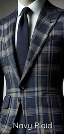 Navy Plaid Blazer