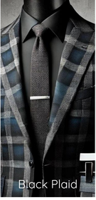 Black plaid blazer