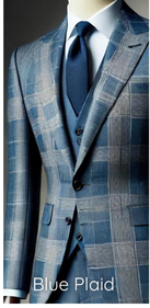 Blue plaid blazer