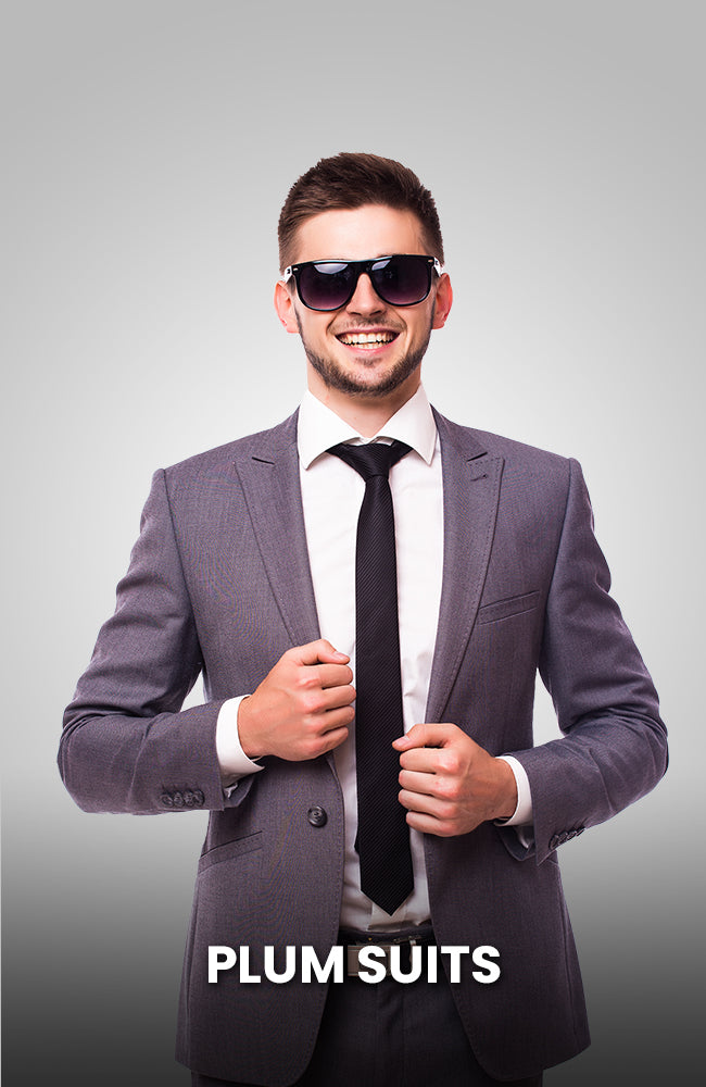 Plum and Eggplant Suits
