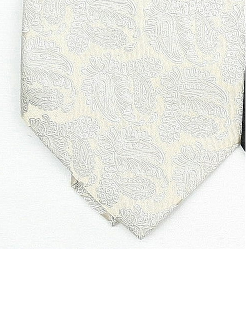 Cream Paisley Neck Tie - One Size Fits All