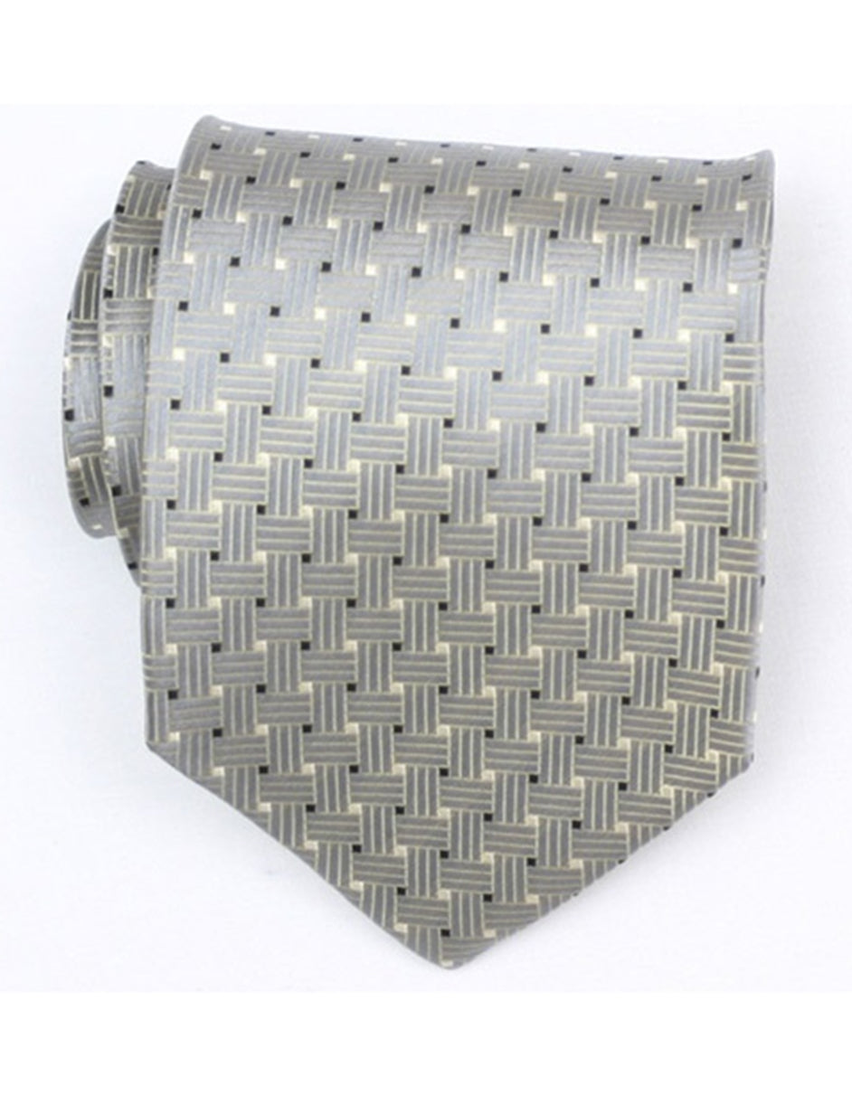 Grey Woven Neck Tie - One Size Fits All