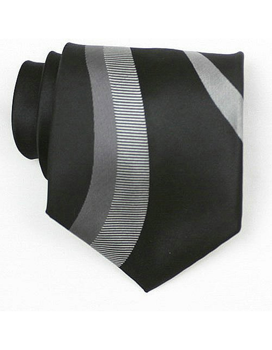 Black Swirl Neck Tie - One Size Fits All