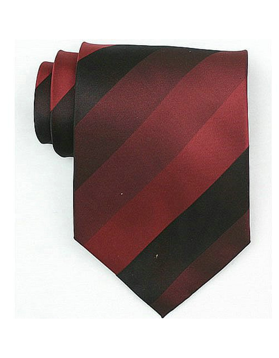 Burgundy Stripe Neck Tie - One Size Fits All