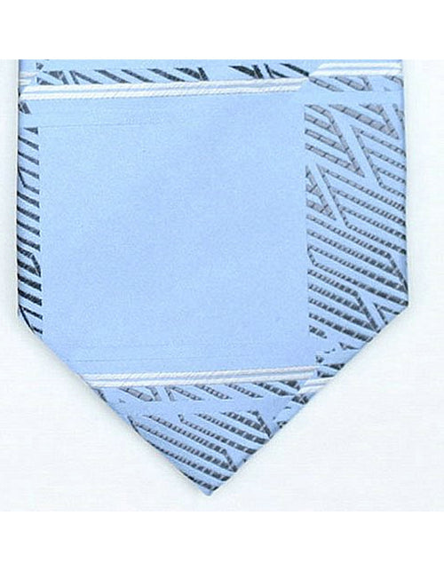 Blue Zig Zag Neck Tie - Men's Tuxedo USA