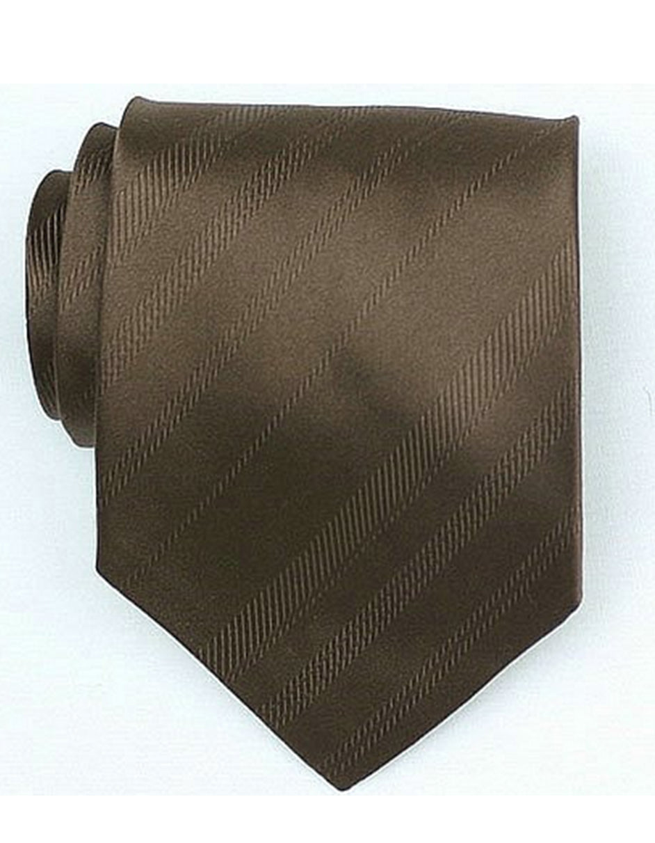 Brown Stripe Neck Tie - Brown