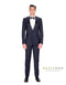 Mens Navy Blue Wedding Tuxedo - Dark Blue Tuxedo homecoming  Suit" Navy Slim Peak Tuxedo
