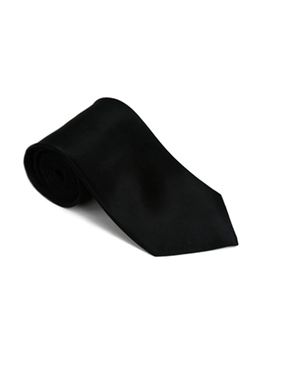 Solid Black Neck Tie - One Size Fits All