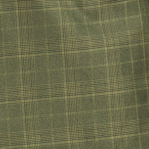 Men's Olive Glen Plaid Double Breasted Two Piece Suit
