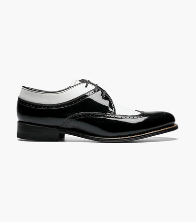 Stacy Adams DAYTON Wingtip Oxford Black w/White by Stacy Adams Shoes