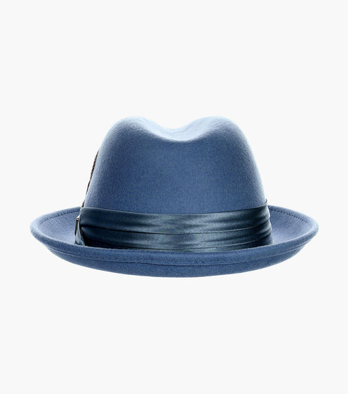 ASH FEDORA Crushable Wool Felt Pinch Front Hat