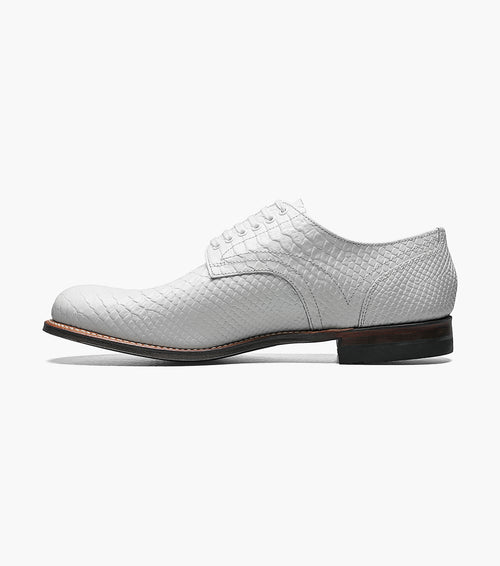Stacy Adams MADISON Anaconda Plain Toe Oxford White by Stacy Adams Shoes