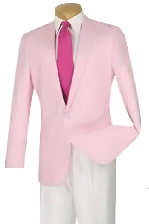 Mens Big and Tall Linen Suits - Pink Summer Fabric Suit