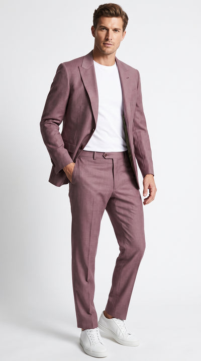 Men’s Mauve 2-Piece Suit – Classic Two-Button Wedding, Prom and Business Suit
