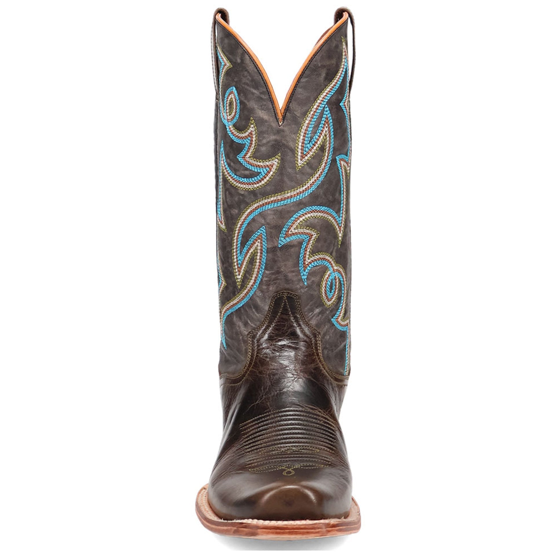 Dan Post Men's Freeman Brown/Gray Leather Western Boots - 8D