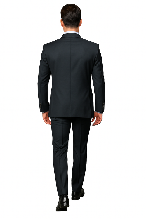 100 Percent Wool Fit Suit - Mens Wool Business EggplantSuits - New Arrival
