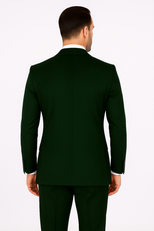 100 Percent Wool Fit Suit - Mens Wool Business EggplantSuits - New Arrival