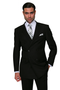 100 Percent Wool Suit - Mens Classic Wool Business  Black Suits - New Arrival