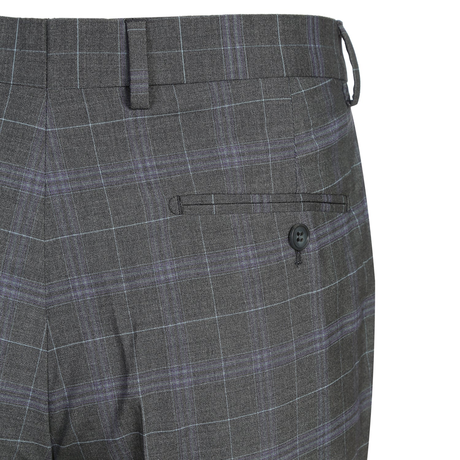 293-25 Men's Classic Fit Checked Suits - 38Lx32W