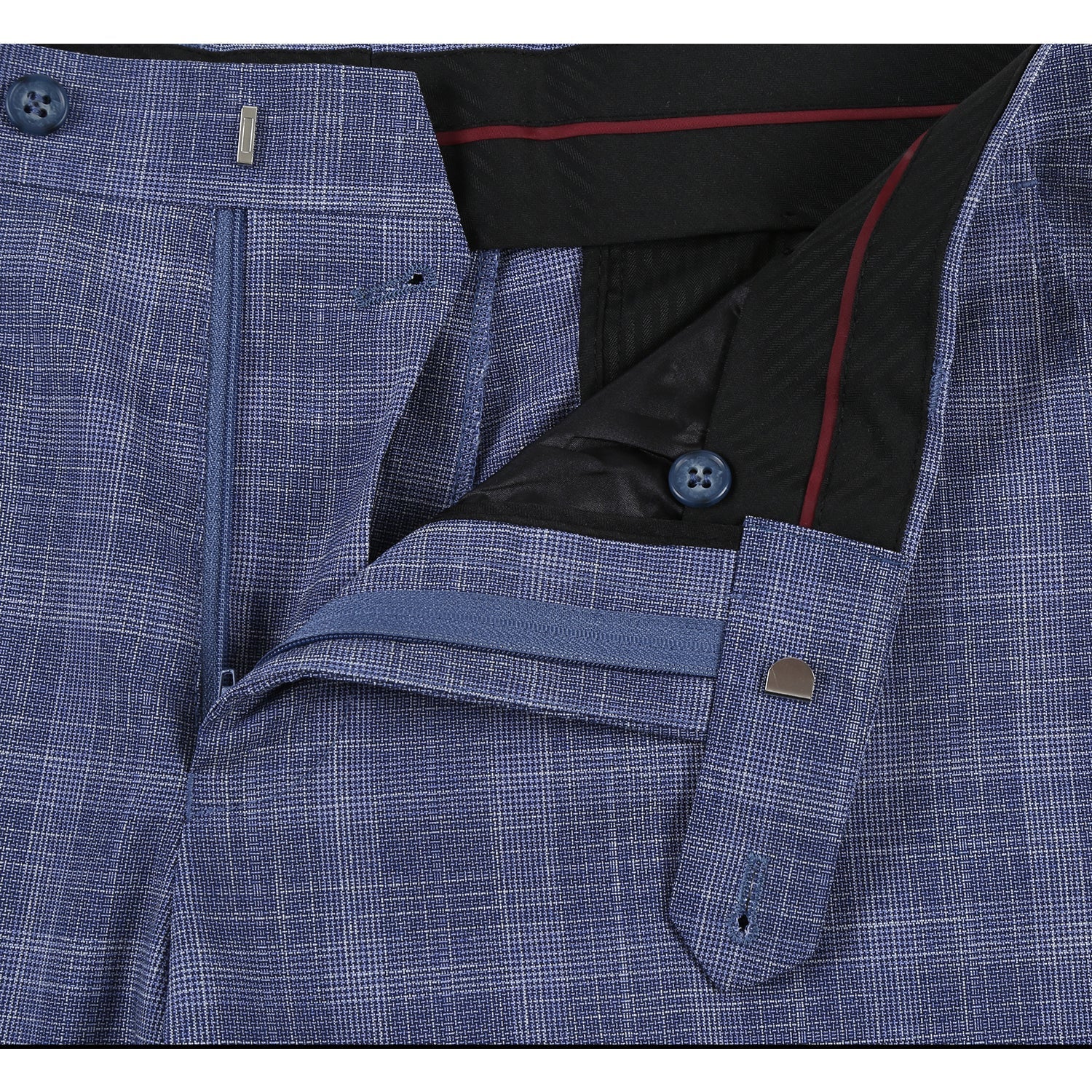 293-24 Men's Slim Fit Checked Suits - 38Lx32W