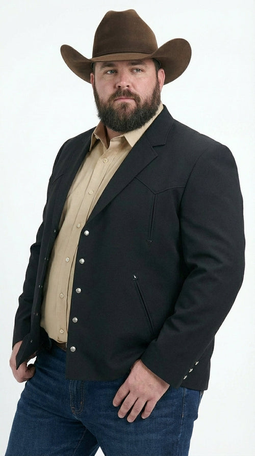 Mens Black Western Blazer Set β Cowboy Style Formal Jacket and Pants Outfit Country Western Suit