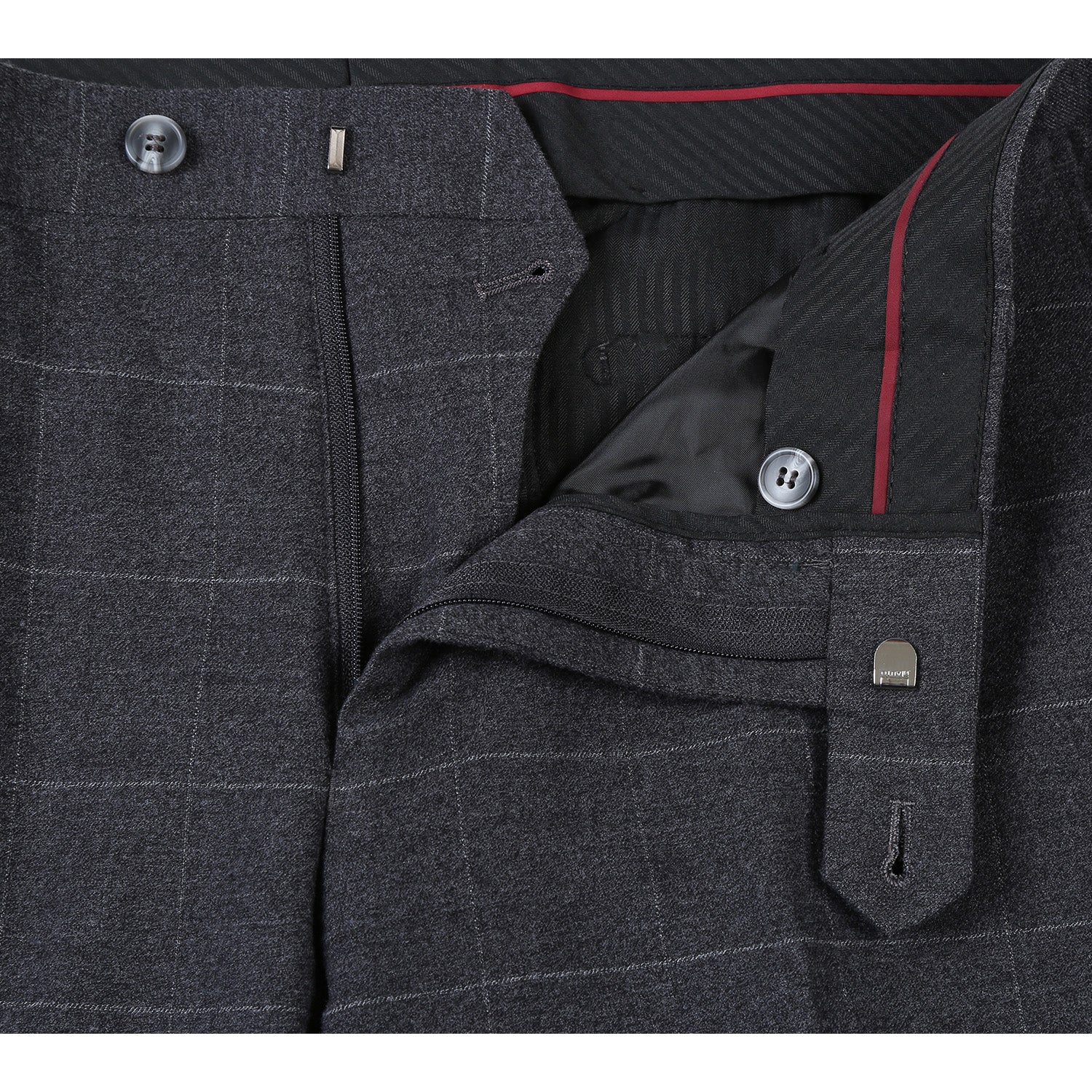 293-31 Men's Slim Fit Checked Suits - 38Lx32W