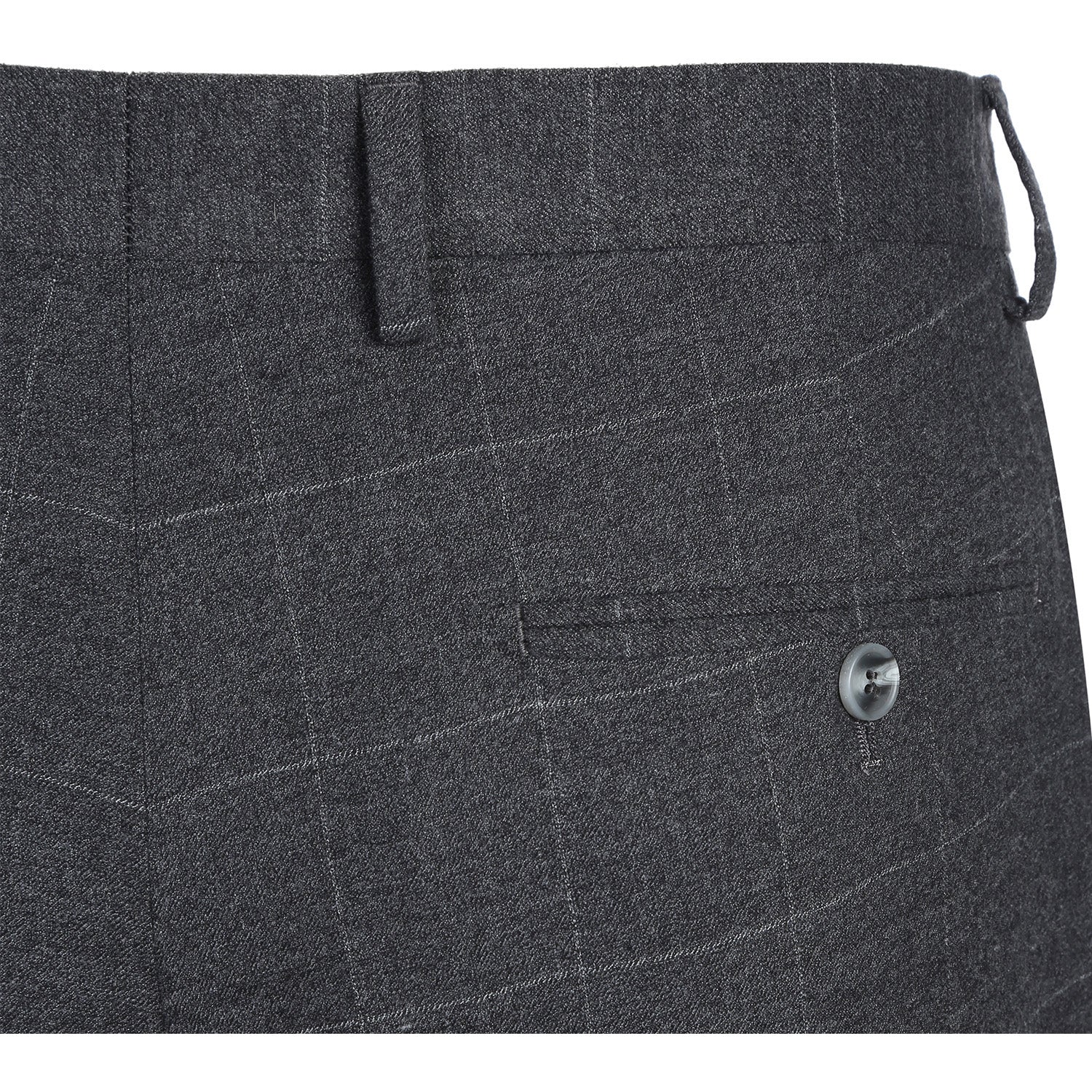 293-31 Men's Slim Fit Checked Suits - 38Lx32W