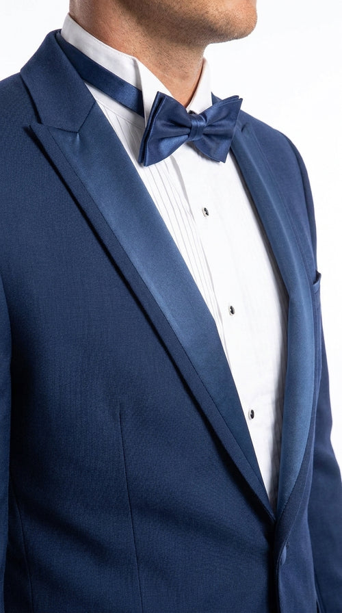 Men’s Saphire Indigo Blue Western Tuxedo Suit, Formal Wedding Prom Cowboy Tuxedo with Blue