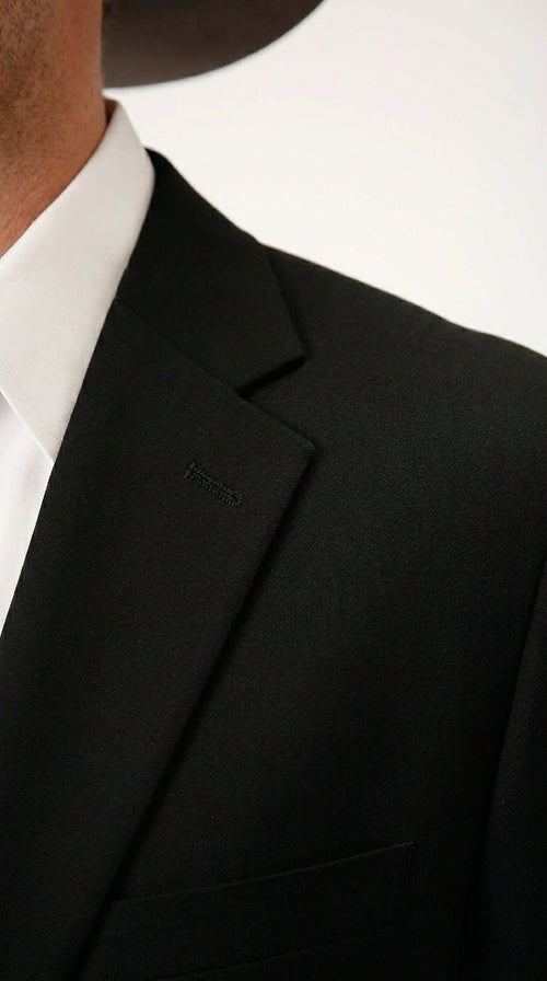 Men’s Black Linen Western Cowboy Blazer – Lightweight Formal Blazer Jacket for Wedding - Country Summer Jacket