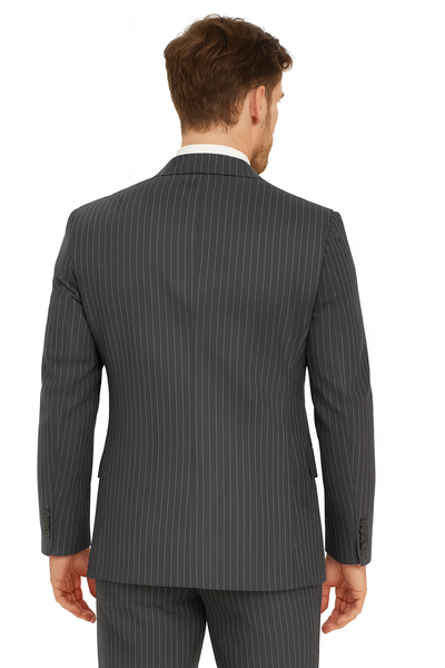 1920s Mens Suit - 1920s Mens Outfit - 1920s costume Bold Pinstripe Wide Suit in Grey suit - New Arrival