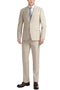 "Men's Slim Fit Two-Button Suit with Vest Option in Light Tan Beige"