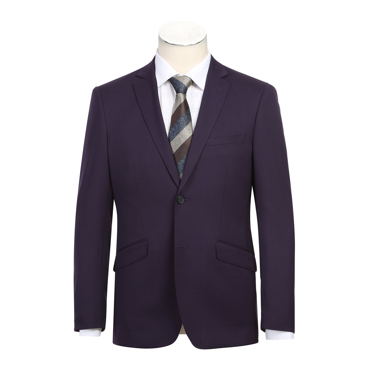 566-4 Men's Slim Fit Wool Suits - 38Lx32W