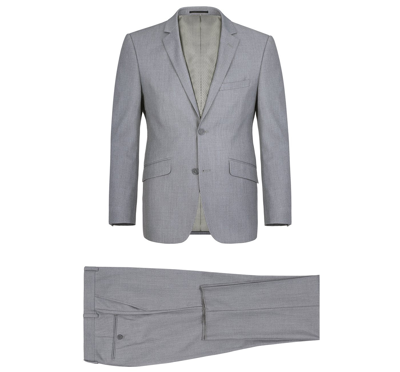 2110-2 Men's Slim Fit Solid Stretch 2-Piece Suit - 34Sx28W