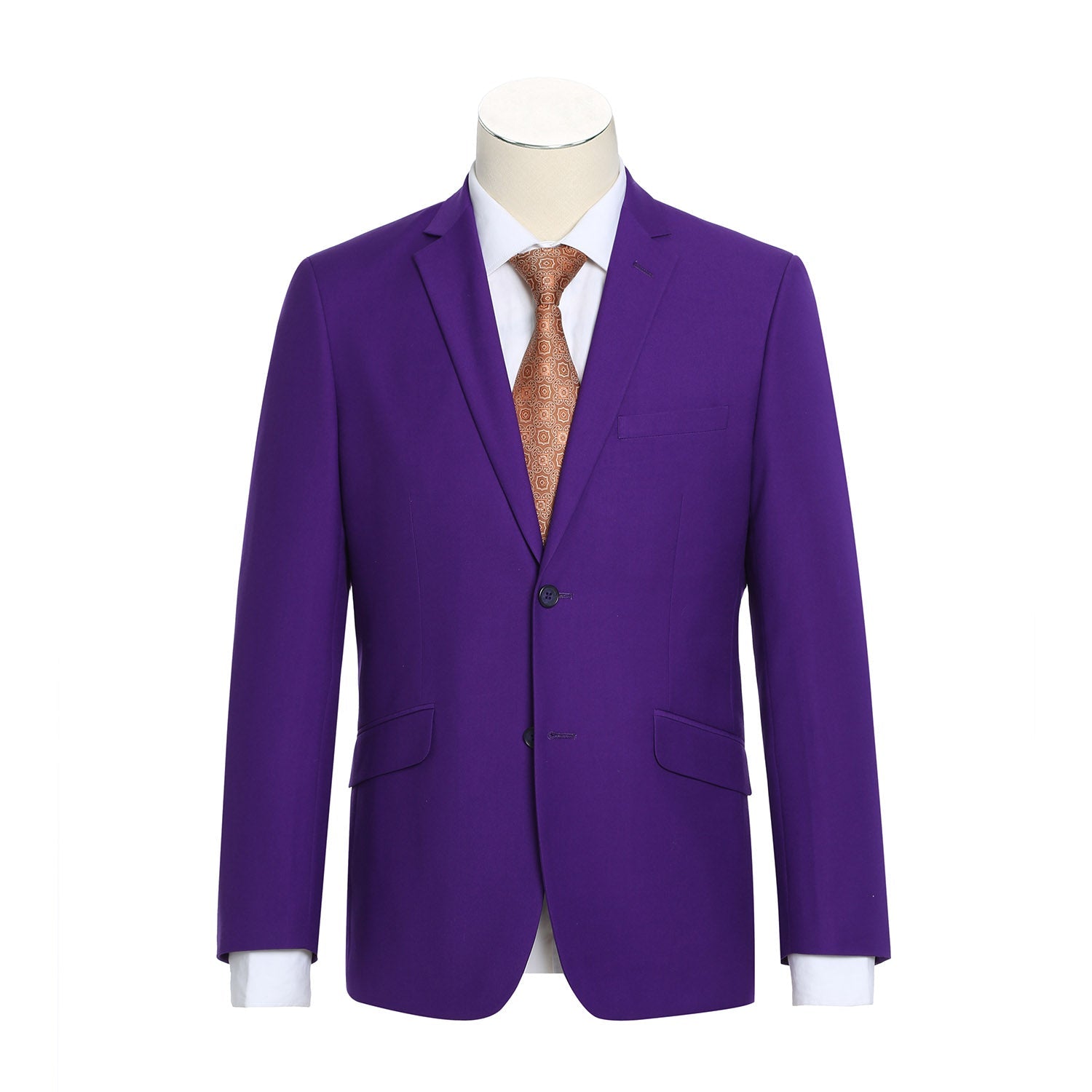 201-68 Men's 2-Piece Slim Fit Single Breasted Notch Lapel Suit - 38Lx32W