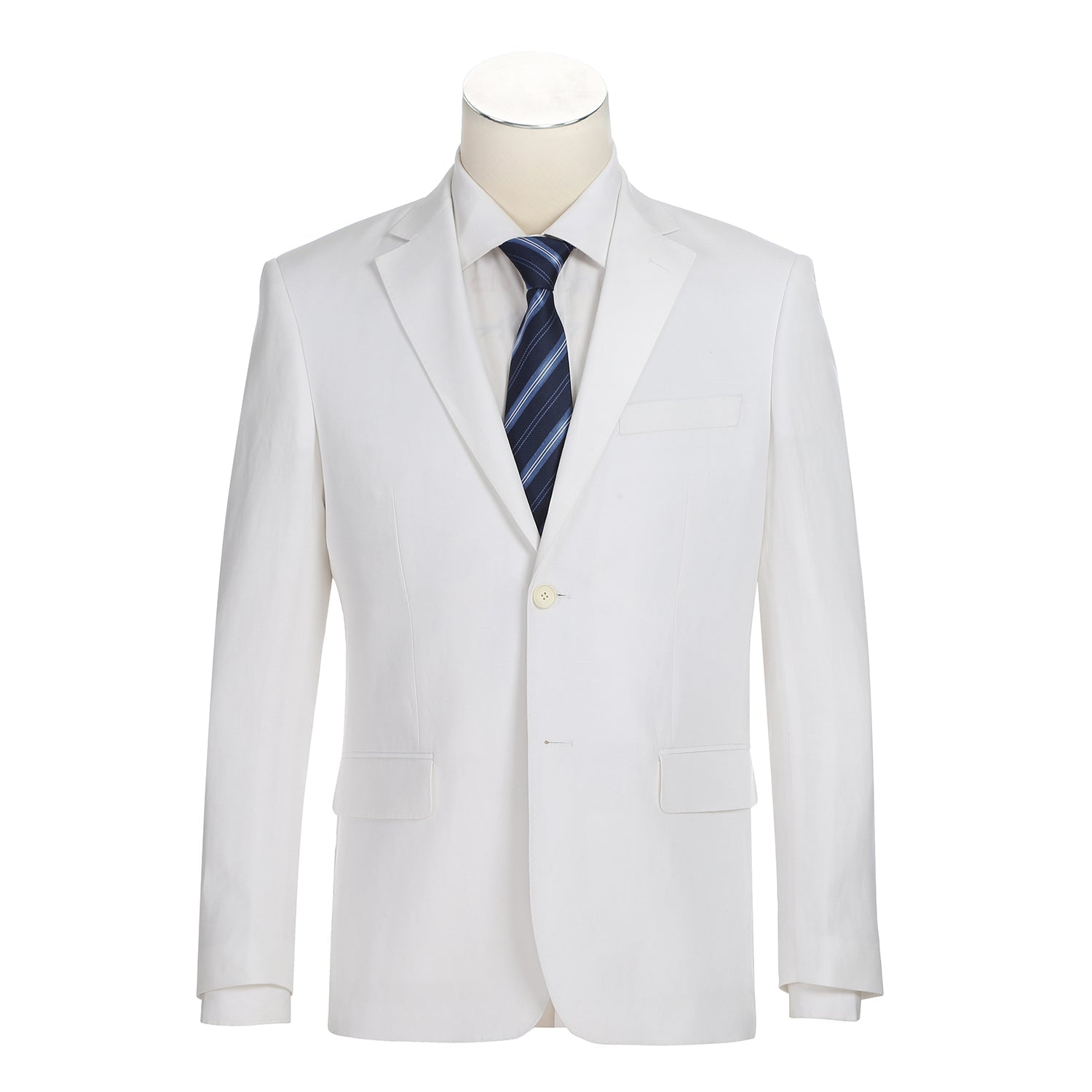 611-2 Men's New Slim Fit Checked Linen Suits - 38Lx32W