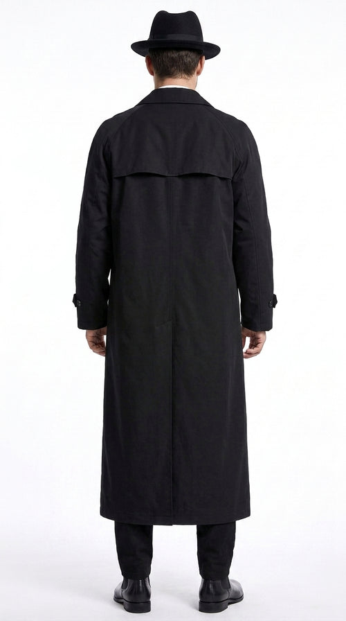 Men’s Undertaker Inspired Black Trench Coat – WWE Wrestling Style Long Full-Length Overcoat