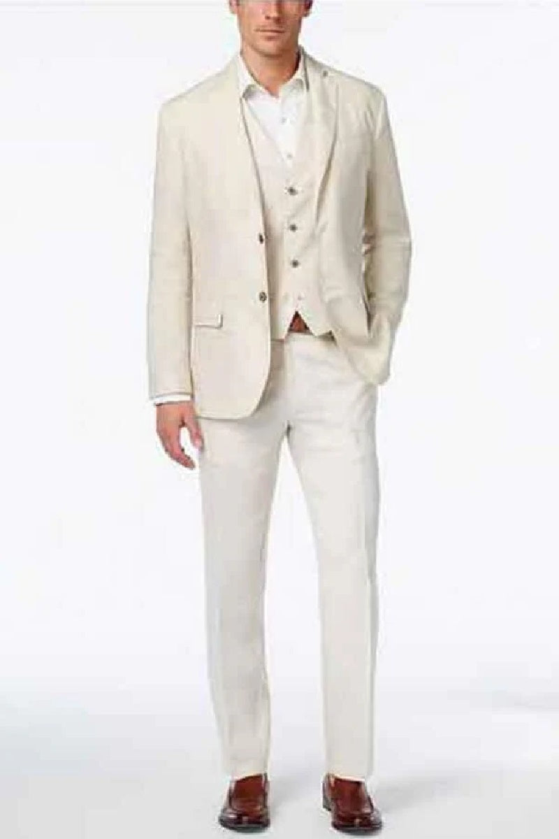 Mens Big and Tall Linen Suits - Natural Summer Fabric Suit - 38 Short Jacket+32 Waist Adjustable 28to34)(Height: 5’4”to5’7”)(Neck 15-16.5)S-M)ggg