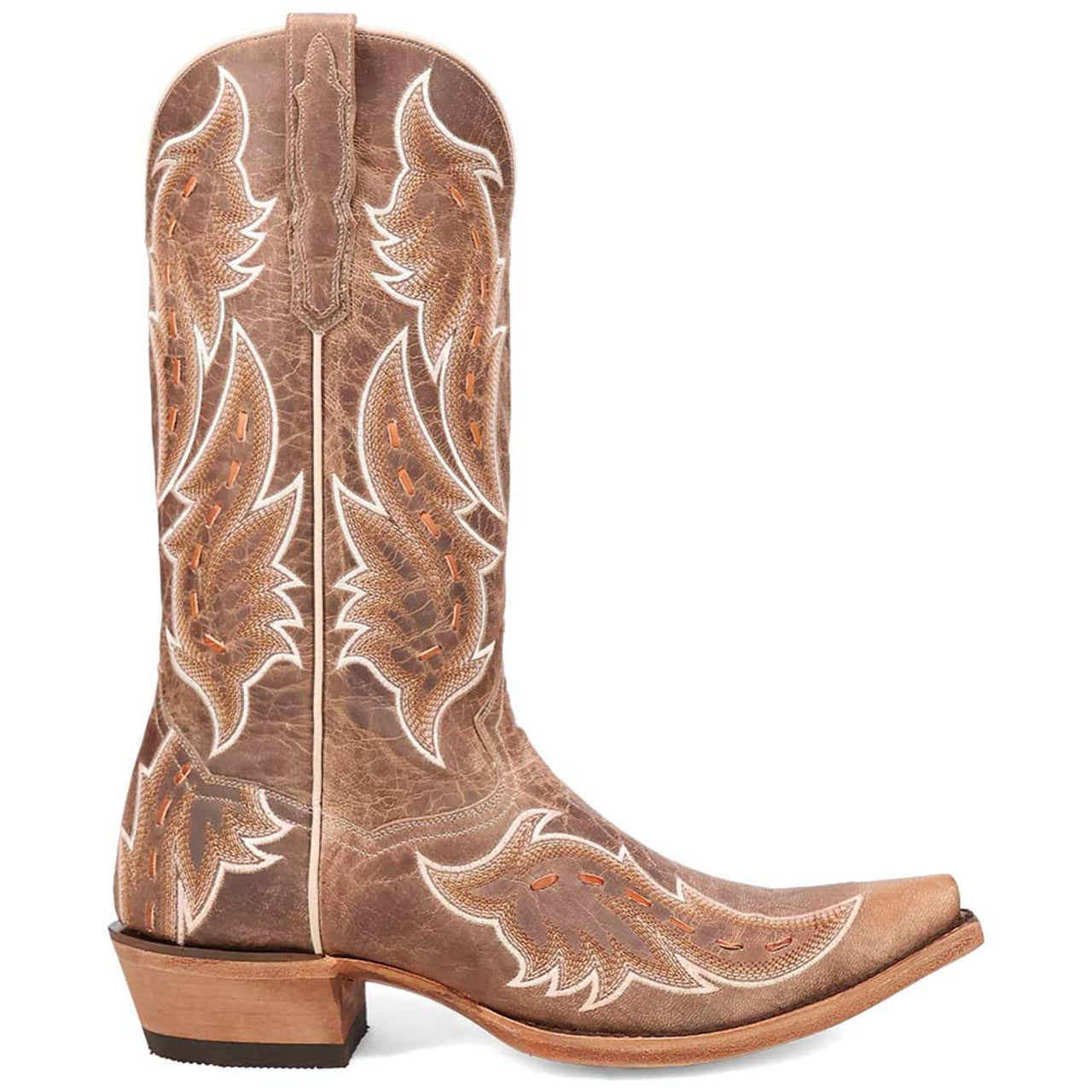 Dan Post Men's Racer Tan Leather Western Boots - 8D