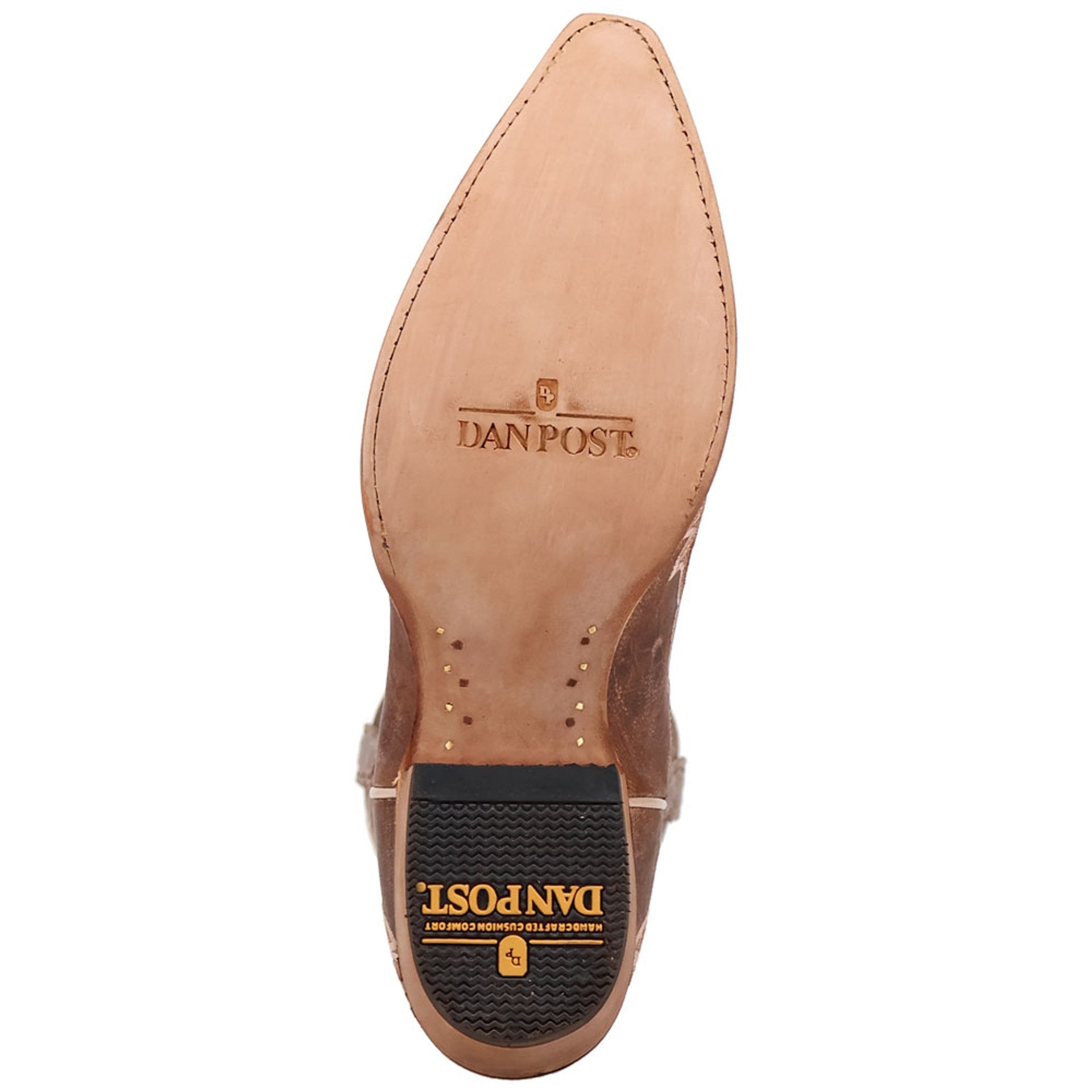 Dan Post Men's Racer Tan Leather Western Boots - 8D