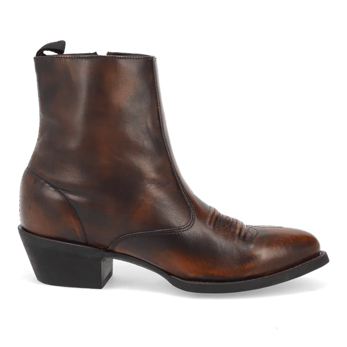 Laredo Men's Fletcher Leather Round Toe Boots with Zipper - Tan - 7D