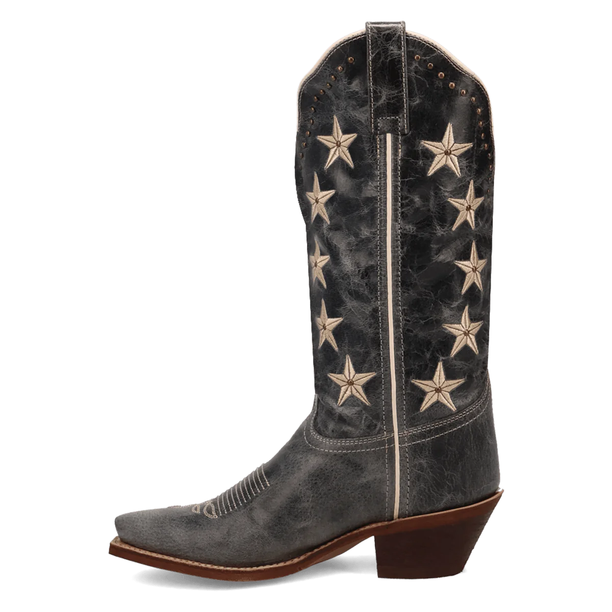 Laredo Serenade Blue Leather Women Boots - 7M