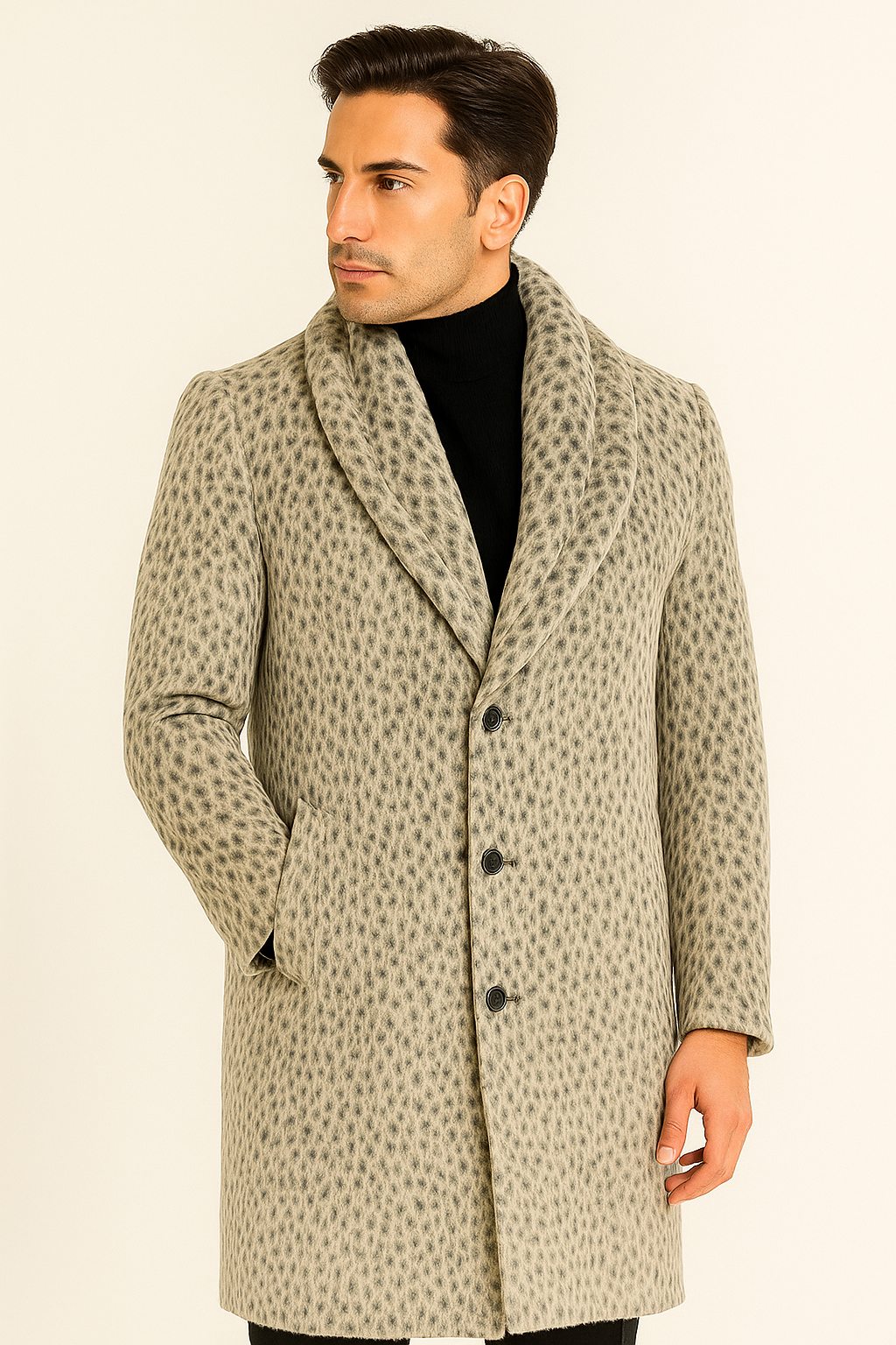 Vintage 1920s Gangster Pimp Coat – Full Length Leopard Faux Fur Style - Coat Size 38