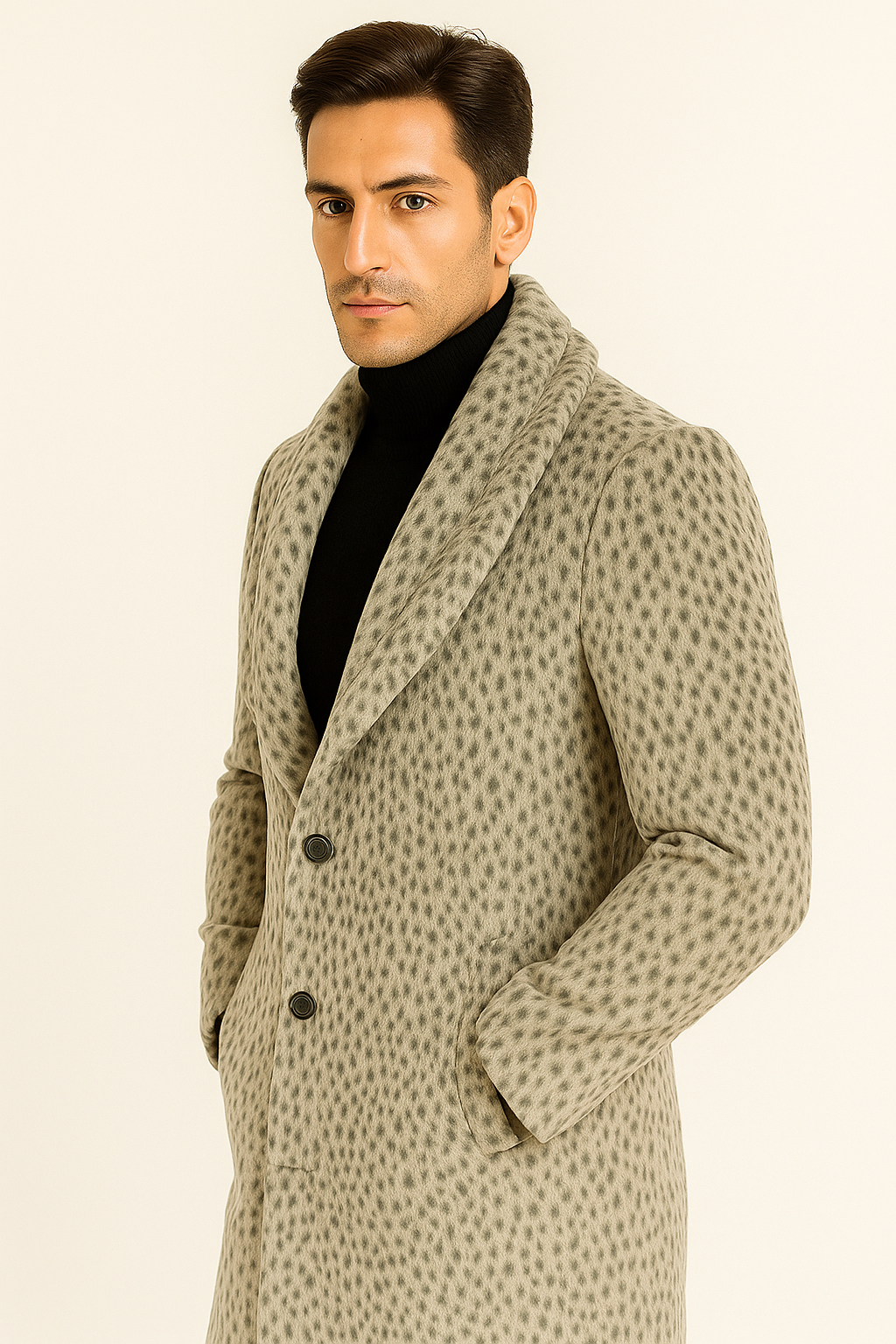 Vintage 1920s Gangster Pimp Coat – Full Length Leopard Faux Fur Style - Coat Size 38