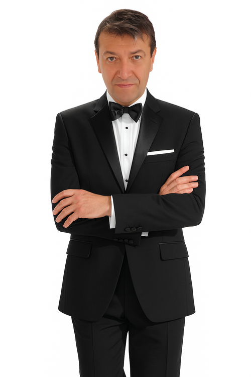 Tiglio 140s Wool 1-button Black Tuxedo