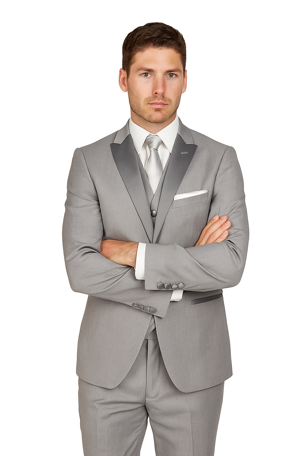 Arlan 2pc Tuxedo by Giorgio Fiorelli Black, Blue, or L Grey - 34 Short or Extra Small