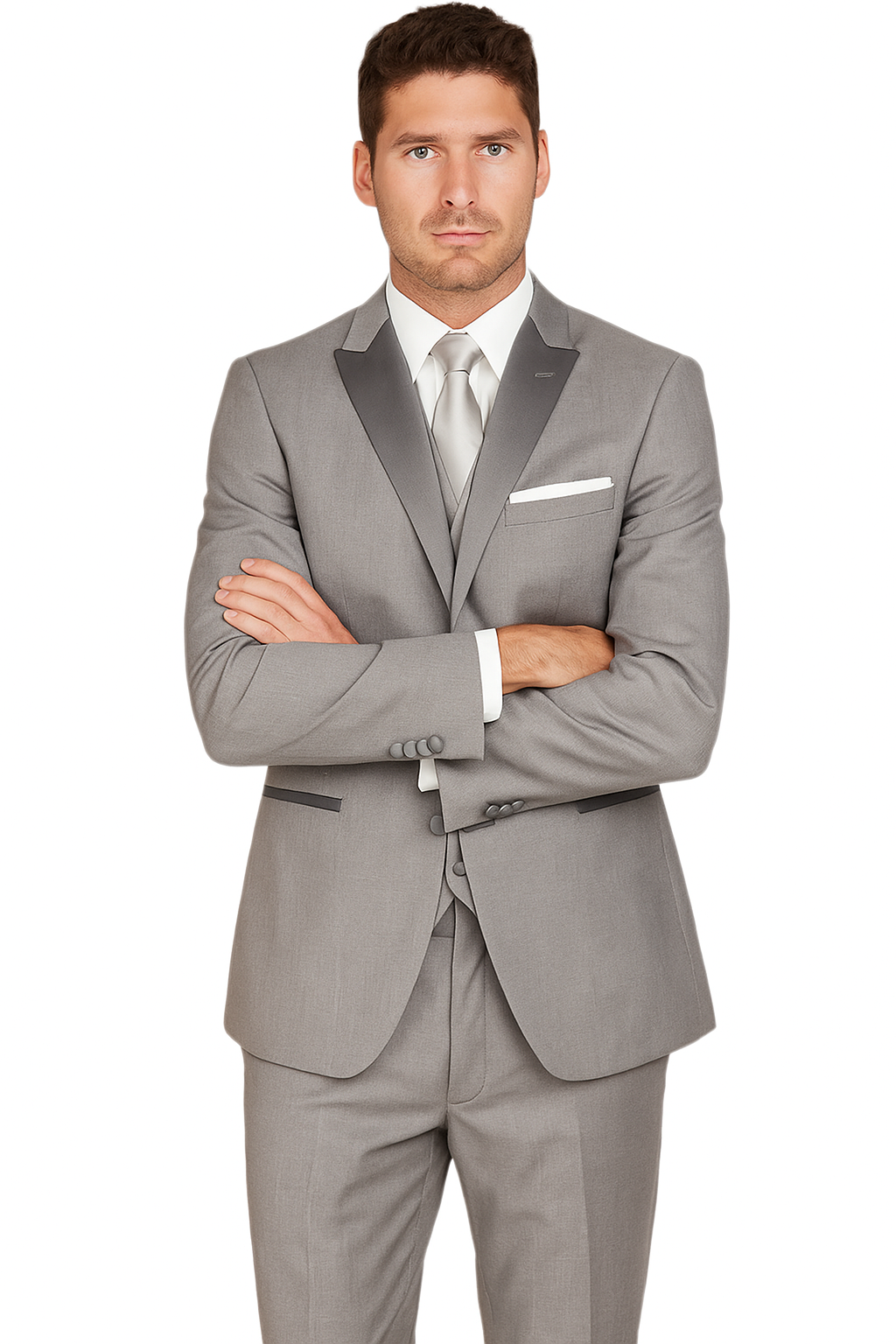 Arlan 2pc Tuxedo by Giorgio Fiorelli Black, Blue, or L Grey - 34 Short or Extra Small