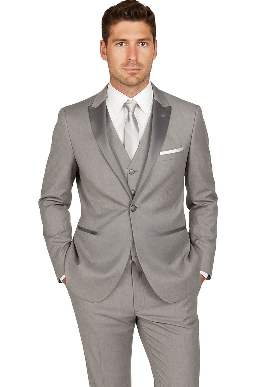 Arlan 2pc Tuxedo by Giorgio Fiorelli Black, Blue, or L Grey - 34 Short or Extra Small
