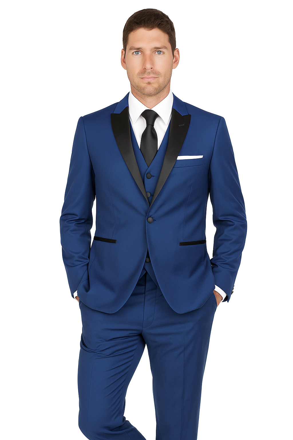 Arlan 2pc Tuxedo by Giorgio Fiorelli Black, Blue, or L Grey - 34 Short or Extra Small