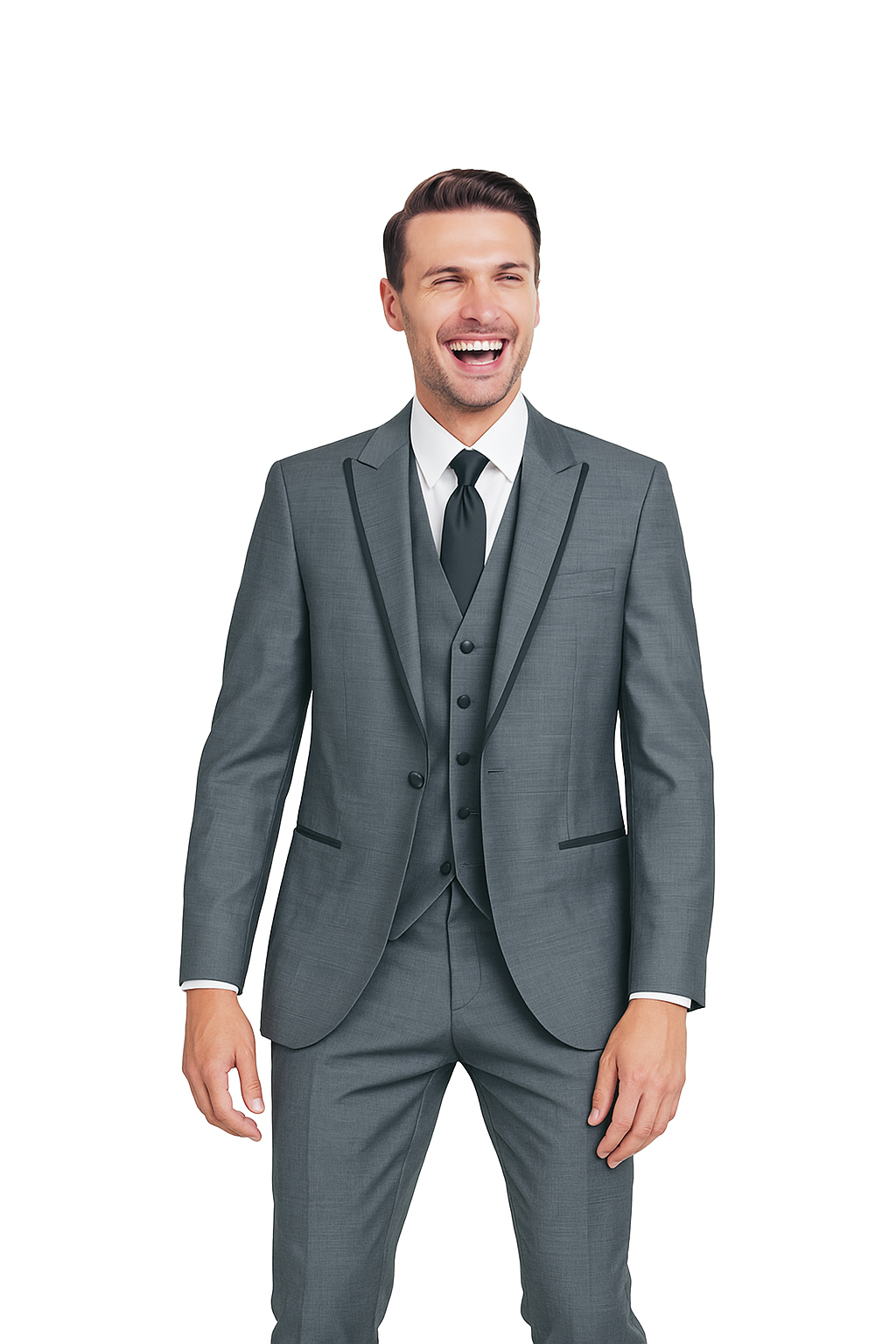 Oscar Tuxedo Sharkskin Gray or Blue by Giorgio Fiorelli - 34 Short or Extra Small